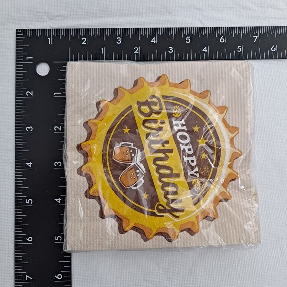 Hoppy Birthday Beer Napkins Party Ale yeah cheers and beers 16 count - Picture 4 of 4